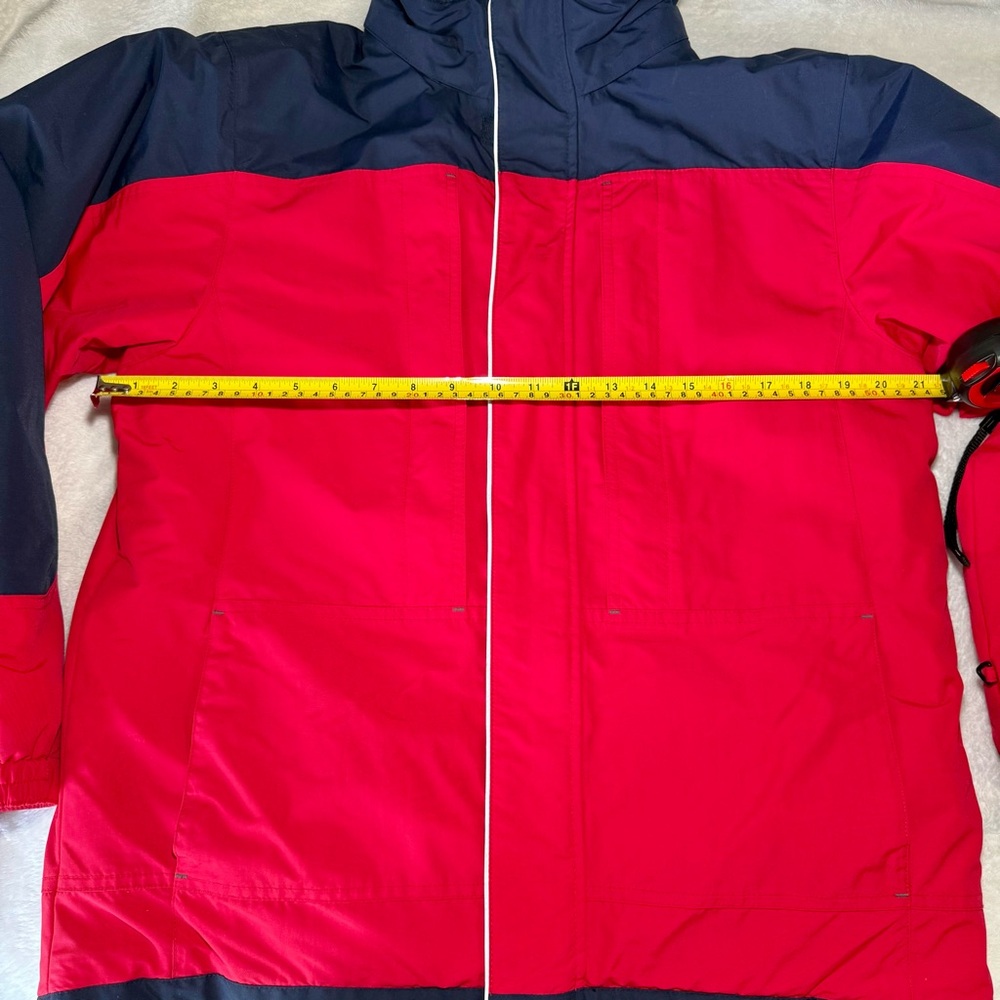 Lands’ End Youth 14–16 Winter Jacket‎ Red & Navy Colorblock - Picture 3 of 7